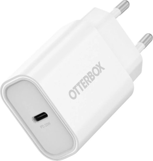 מטען קיר מהיר 20W בחיבור PD USB-C מבית OtterBox - צבע לבן