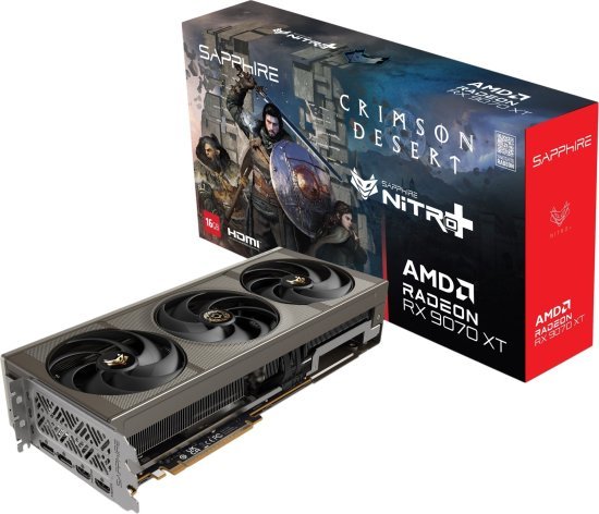כרטיס מסך Sapphire Radeon RX 9070 XT NITRO+ OC 16GB GDDR6 - מהדורת Crimson Desert