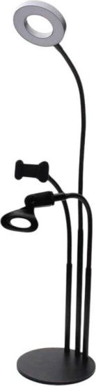 ערכת סטרימינג 3 ב-1 עם מעמד לסמארטפון + תאורת LED + מחזיק למיקרופון דגם BGD006 מבית XO - צבע שחור