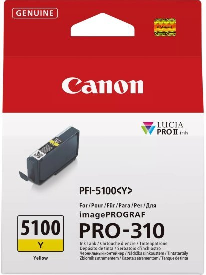 ראש דיו מקורי Canon PFI-5100Y - צבע צהוב