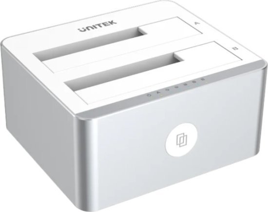 תחנת עגינה ושכפול ל-2 דיסקים קשיחים בגדלי 3.5 / 2.5 אינץ' Y-3027 מבית Unitek - שנתיים אחריות על ידי היבואן הרשמי