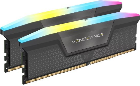 זיכרון למחשב Corsair Vengeance RGB 2x16GB DDR5 6000 MT / s CL38 - צבע אפור