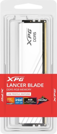 זכרון למחשב Adata XPG Lancer Blade Customizable RGB DDR5 U-DIMM 16GB 6000MT / s CL36 - צבע לבן