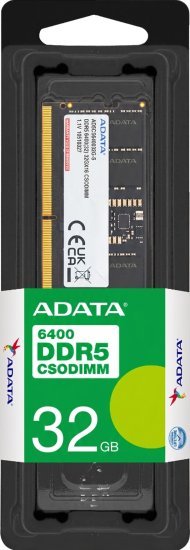 זכרון למחשב נייד ADATA CSODIMM 32GB DDR5 6400MT / s CL52