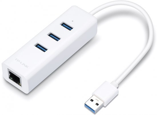 מפצל USB 3.0 לחיבור רשת RJ45 בעל 3 חיבורי TP-Link UE330 USB 3.0