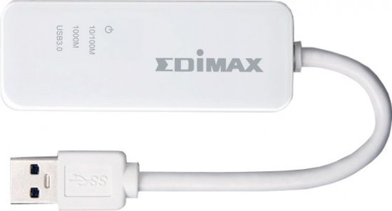 מתאם רשת Edimax Gigabit Ethernet USB 3.0 Adapter 10/100 / 1000Mbps EU-4306 V2