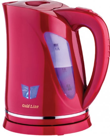 קומקום חשמלי 1.7 ליטר Gold Line Navada ATL-009R - צבע אדום
