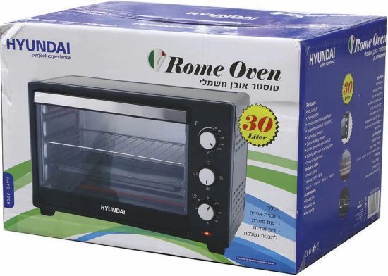 טוסטר אובן 30 ליטר Hyundai HATO-300B 1600W - צבע שחור
