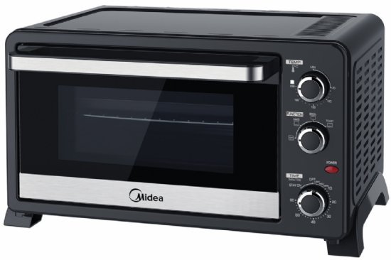 טוסטר אובן 25 ליטר דלת כפולה Midea MG25CHB 1500W - צבע שחור