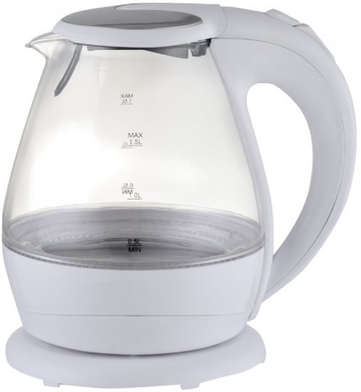 קומקום זכוכית 1.7 ליטר Hemilton HEM-164 2000W - צבע לבן