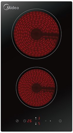 כיריים קרמיות 2 מוקדי בישול Midea MC-HD301 - צבע שחור