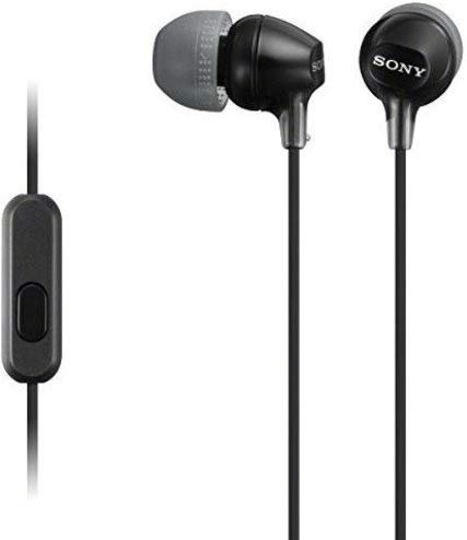 אוזניות תוך-אוזן עם מיקרופון Sony MDR-EX15APB - צבע שחור